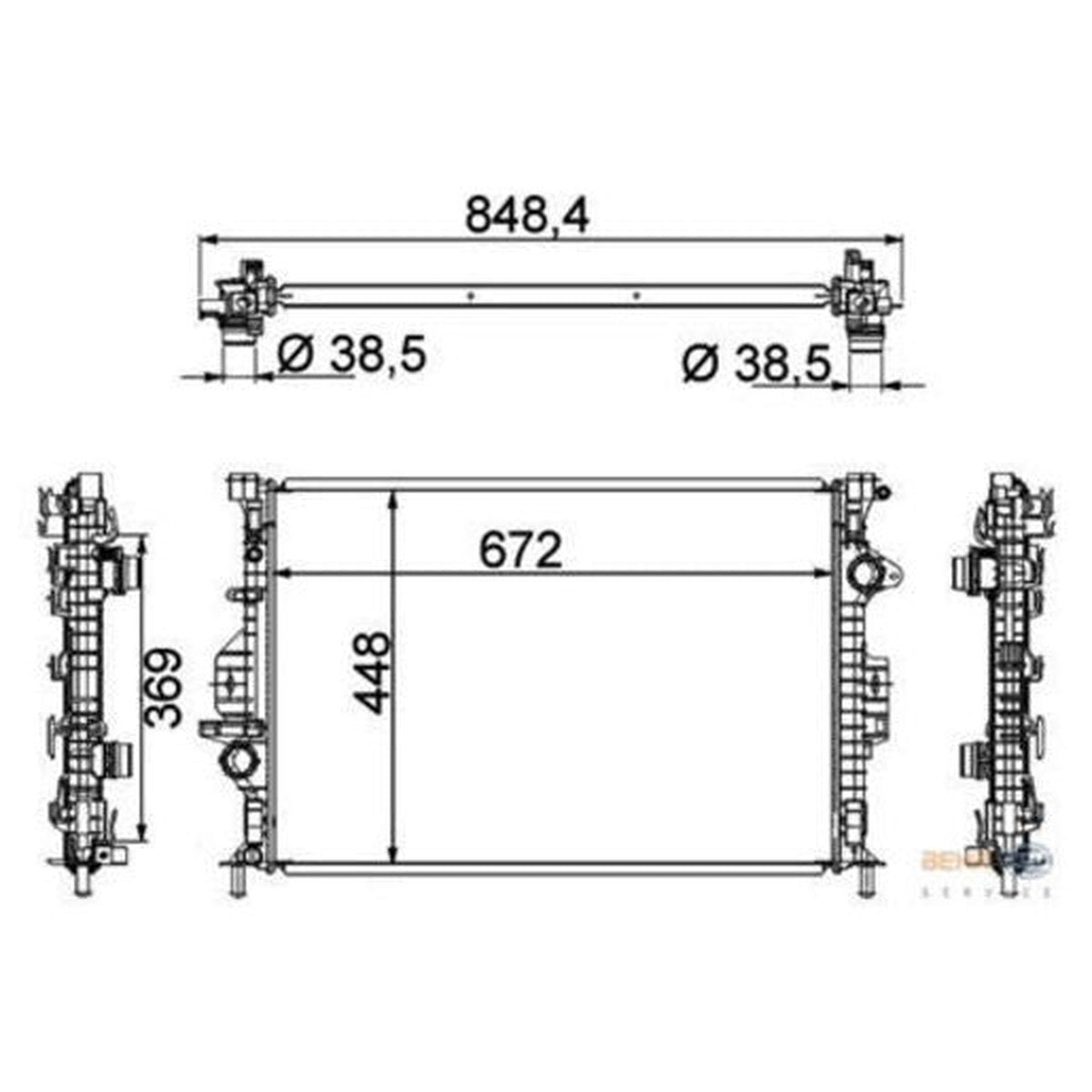 MAHLE Radiator Aluminium/Plastic CR 1748 000S