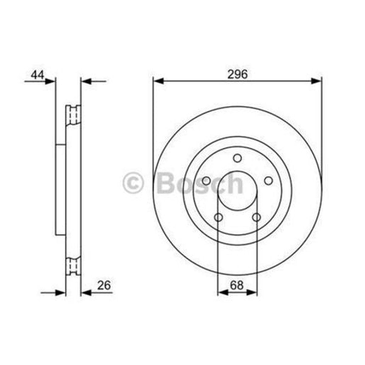 Bosch Brake Rotor Single Front BD1201