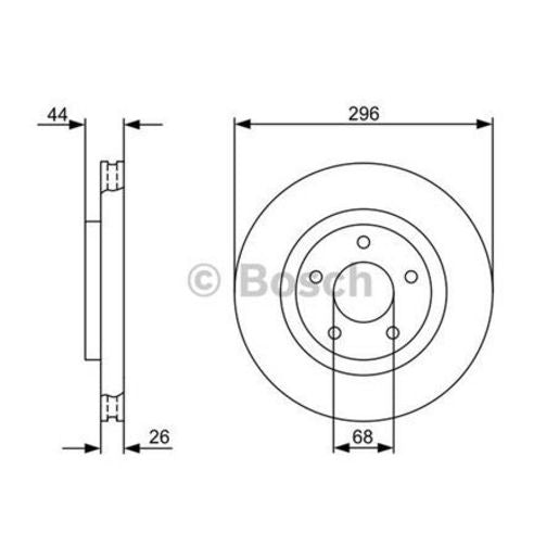 Bosch Brake Rotor Single Front BD1201