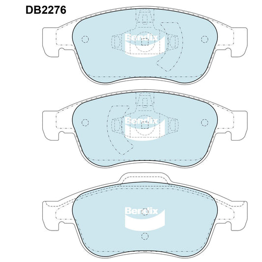 Bendix EURO Brake Pad Set Front DB2276 EURO+
