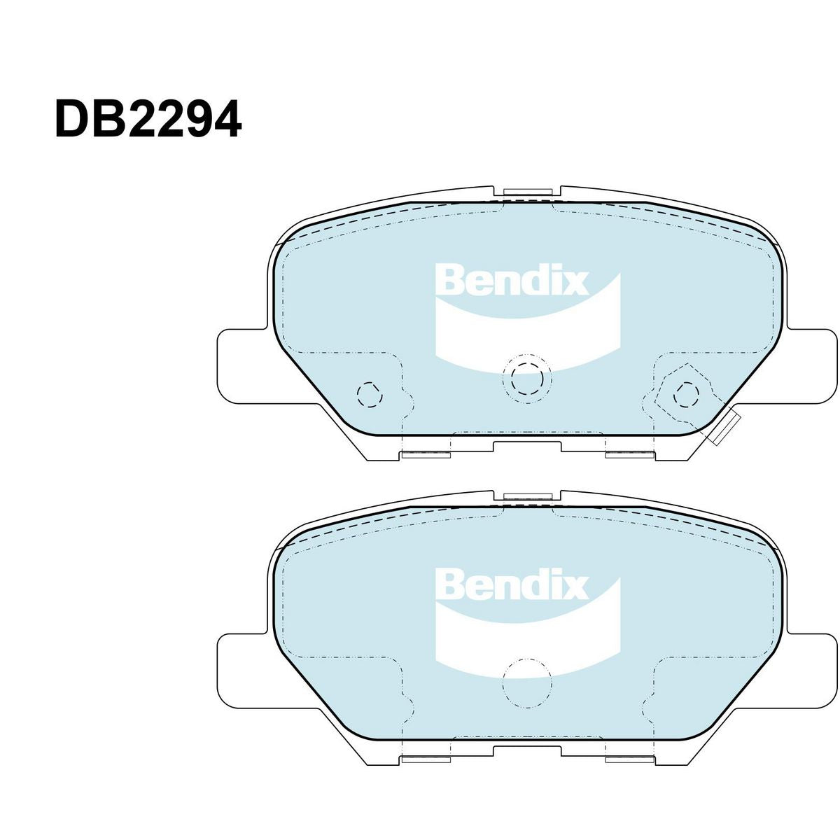 Bendix General CT Brake Pad Set Rear DB2294 GCT