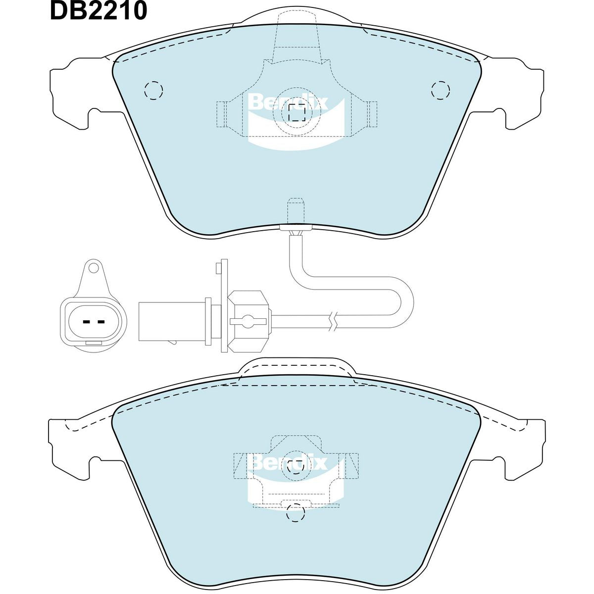 Bendix EURO Brake Pad Set Front DB2210 EURO+