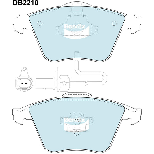 Bendix EURO Brake Pad Set Front DB2210 EURO+