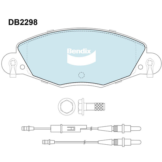 Bendix EURO Brake Pad Set Front DB2298 EURO+