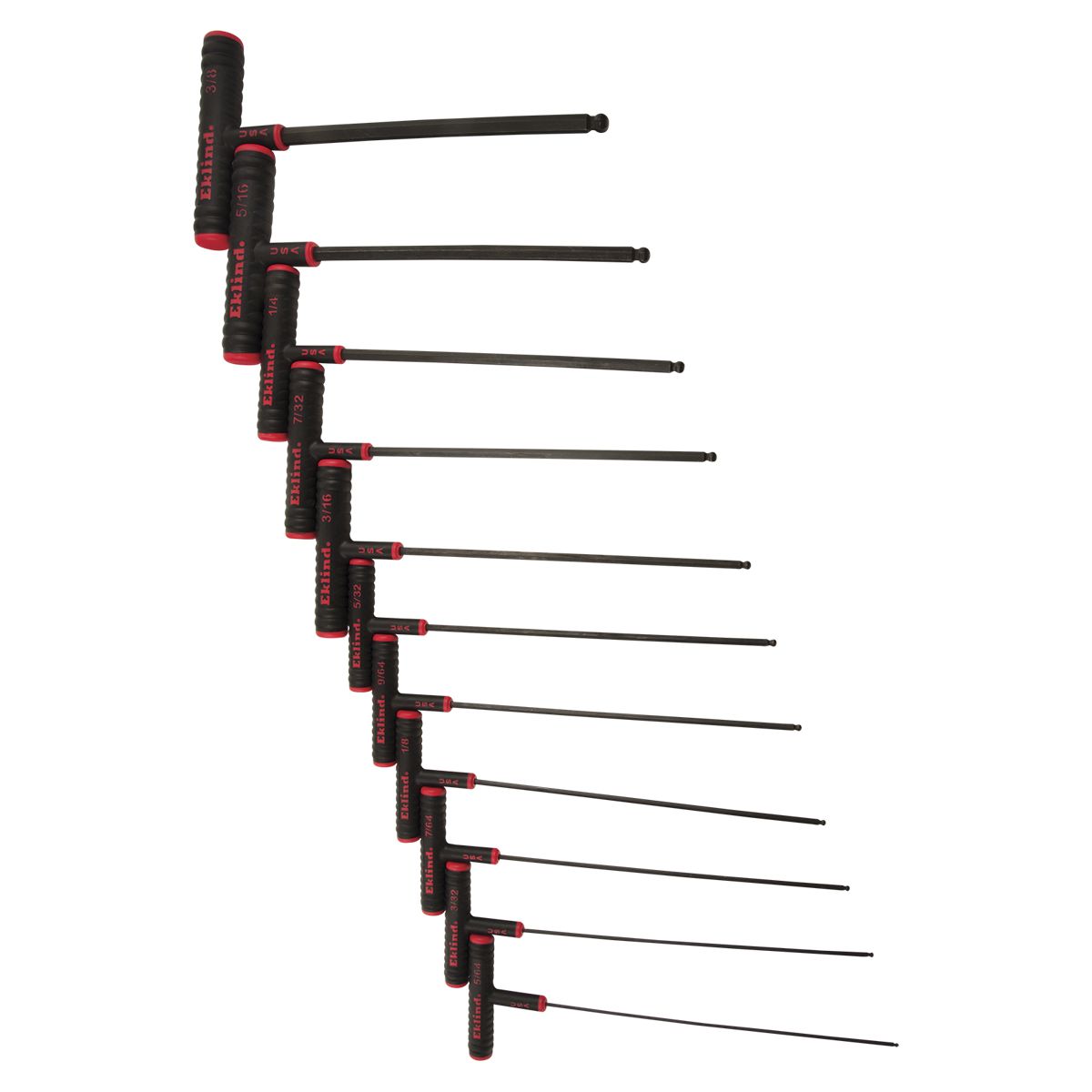Eklind T Handle Ball Hex Key Set 11Pc Imperial EK60811