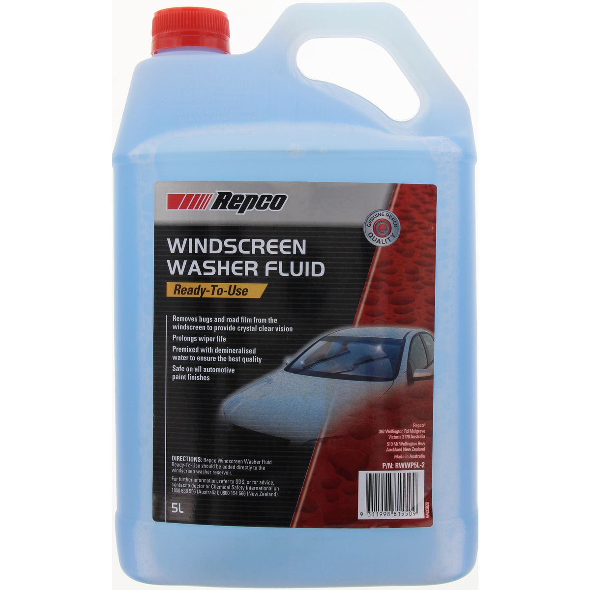 Eclipse Glass Cleaner Premix 5L RWWP5L-2