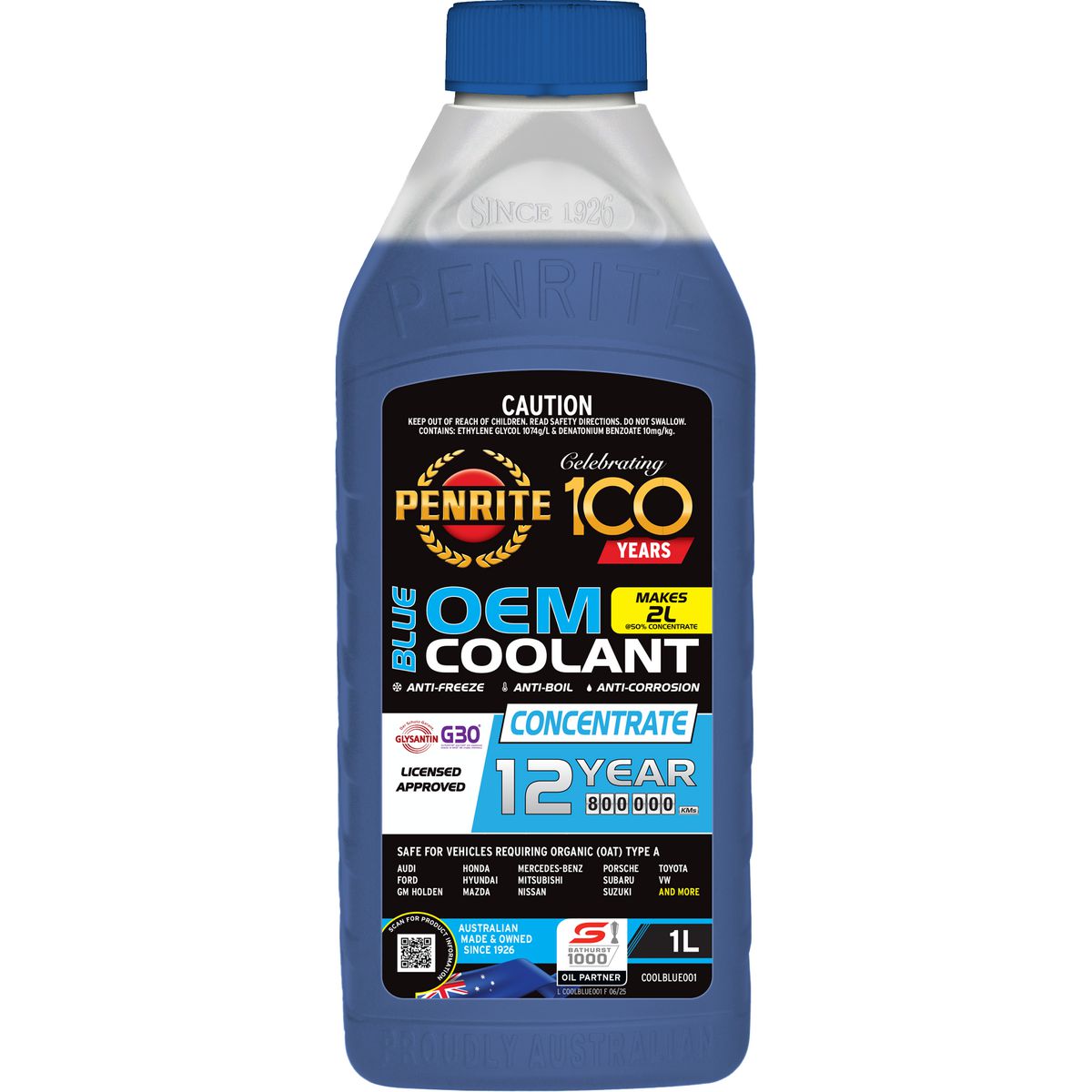 Penrite 7 Year 450,000km Blue Coolant Concentrate 1L COOLBLUE001