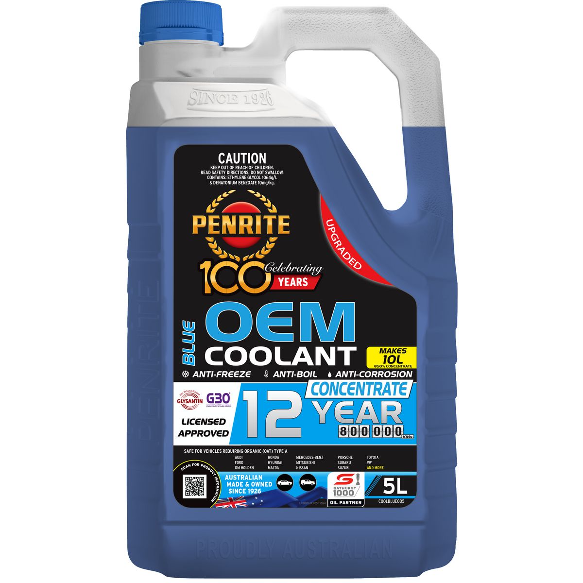 Penrite 7 Year 450,000km Blue Coolant Concentrate 5L COOLBLUE005