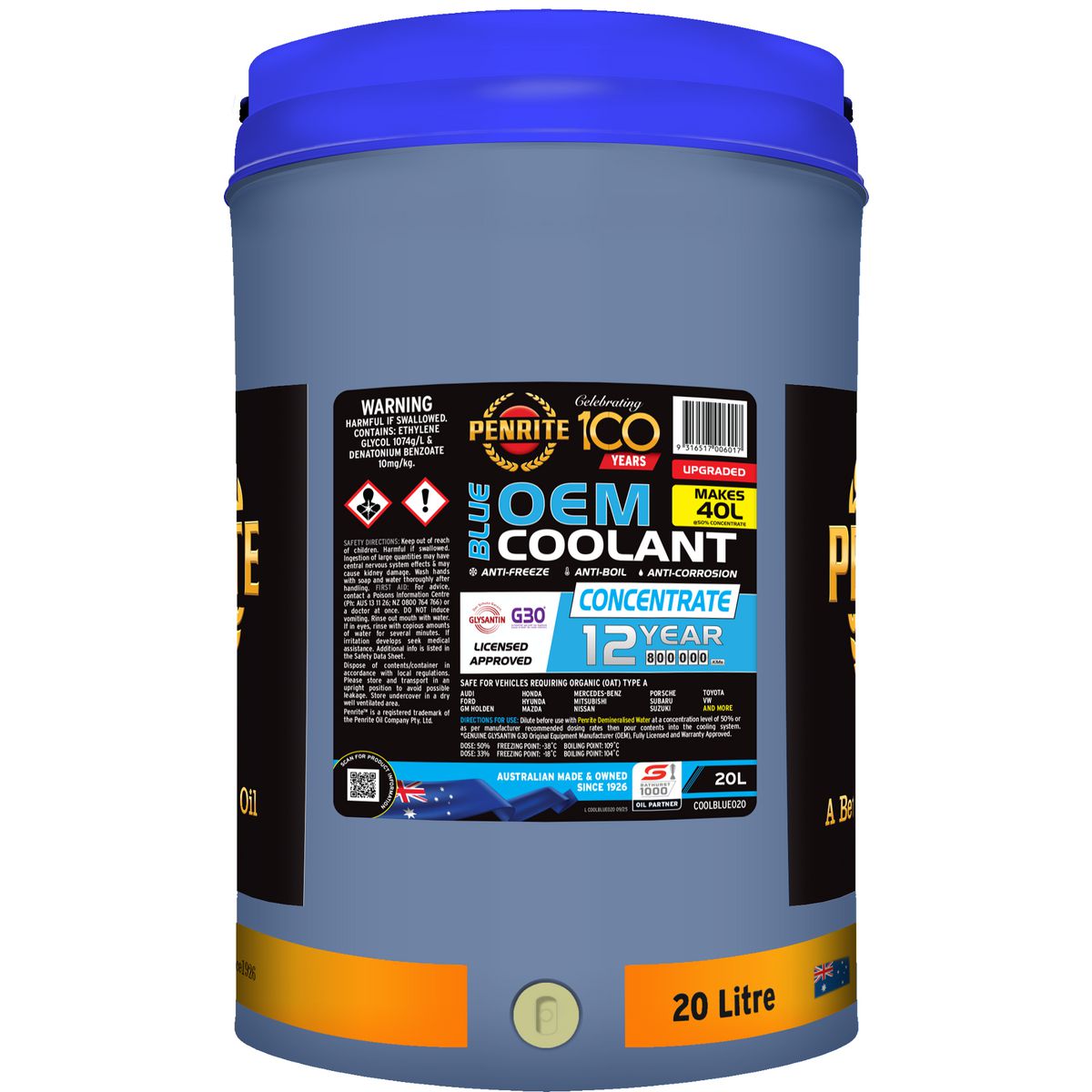 Penrite 7 Year 450,000km Blue Coolant Concentrate 20L COOLBLUE020