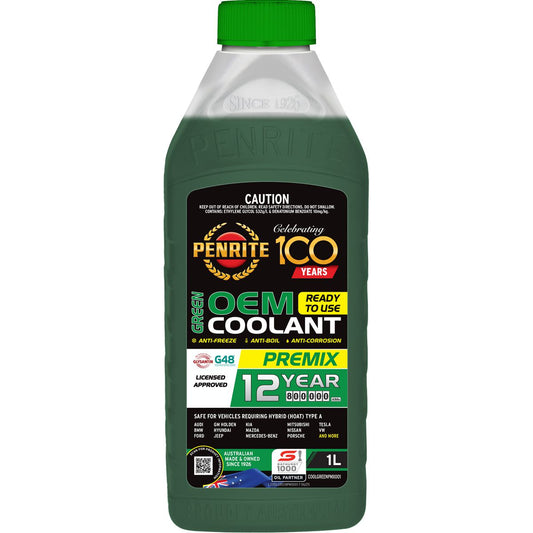 Penrite 7 Year 450,000km Green Coolant Premix 1L COOLGREENPMX001