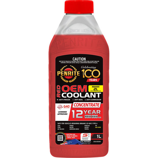Penrite 8 Year 500,000km Red Coolant Concentrate 1L COOLRED001