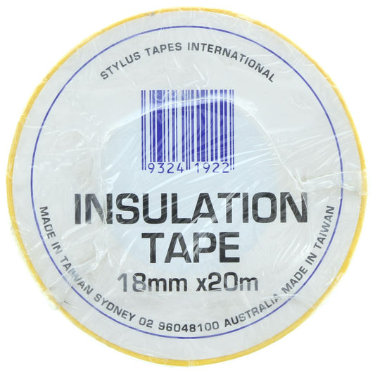 Stylus PVC Tape 18mm X 20M - Yellow 2140