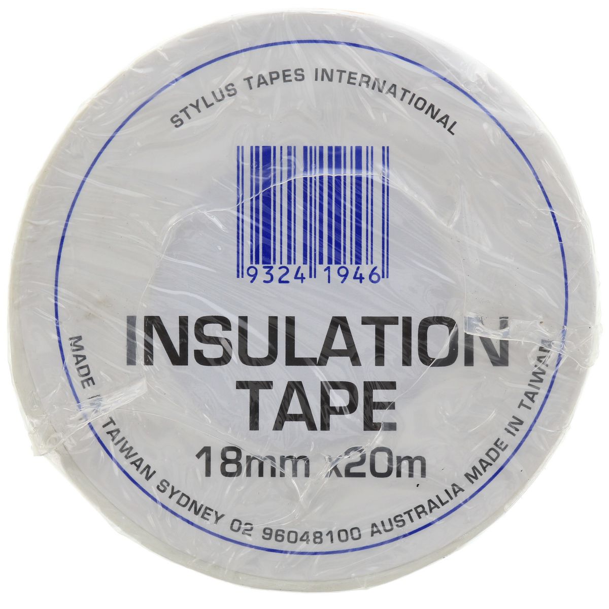 Stylus PVC Tape 18mm X 20M - White 2160
