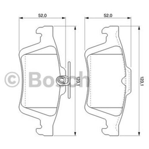 Bosch Blue Line Brake Pad Set Rear DB1763BL