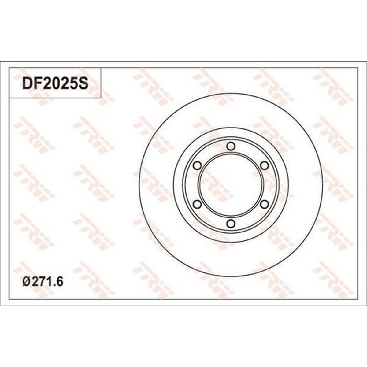 TRW Brake Rotor Pair 282mm Front DF2025S