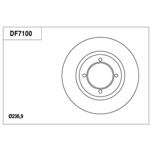 TRW Disc Brake Rotor 236mm DF7100S