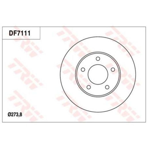 TRW Disc Brake Rotor 273mm DF7111S