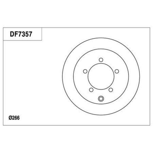 TRW Disc Brake Rotor 266mm DF7357S