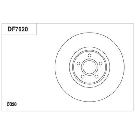 TRW Disc Brake Rotor 320Mm DF7620S