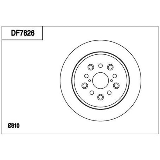 TRW Disc Brake Rotor 310Mm DF7826S