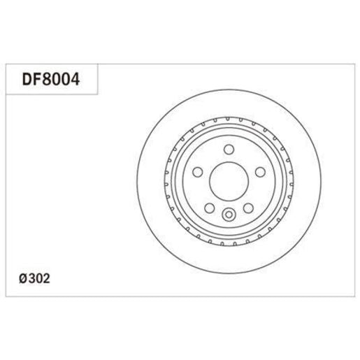 TRW Disc Brake Rotor 302mm DF8004S