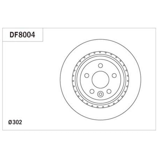 TRW Disc Brake Rotor 302mm DF8004S