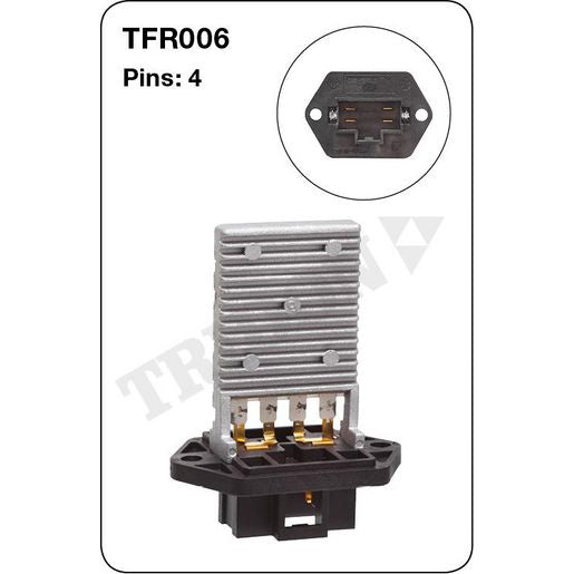 Tridon AC Blower Motor Resistor TFR006