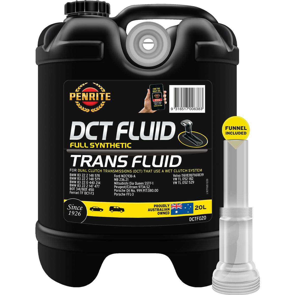 Penrite DCT Fluid Dual Clutch Transmission Fluid 20L DCTF020