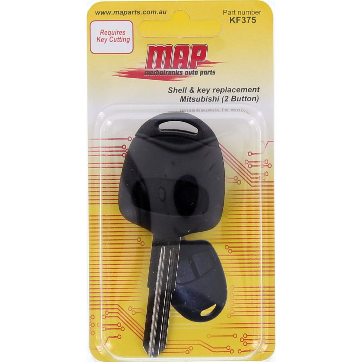 MAP Car Remote Shell & Buttons (2 Button) fits Mitsubishi Challenger/Pajero NS-NT KF375