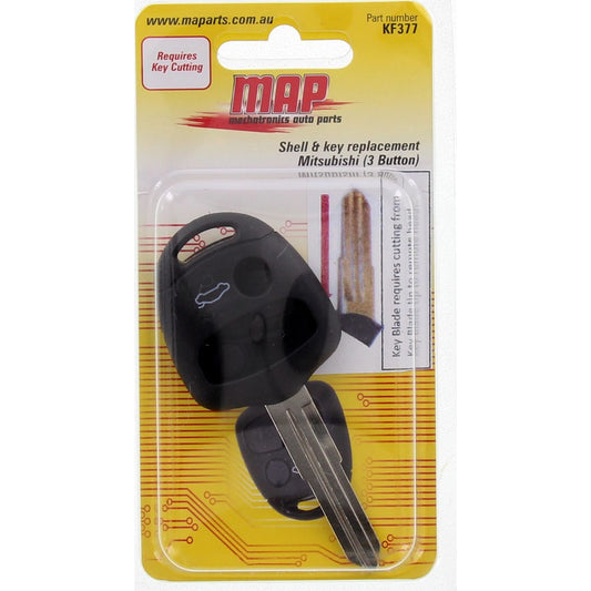 MAP Car Remote Shell & Buttons (3 Button) fits Mitsubishi Challenger KF377