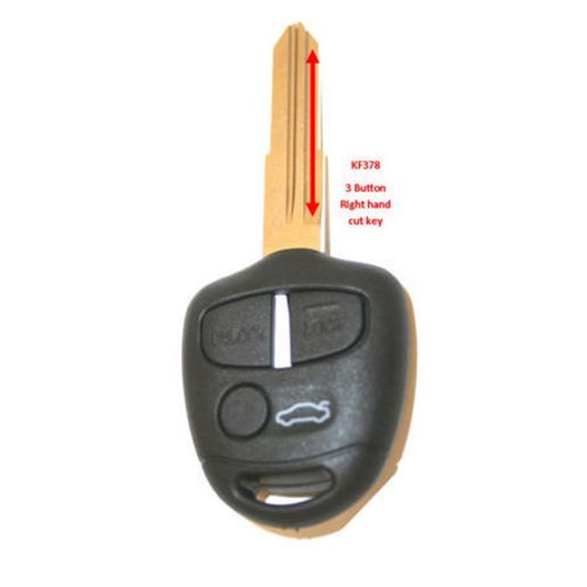 MAP Car Remote Shell & Buttons (3 Button) fits Mitsubishi Lancer/Mirage KF378