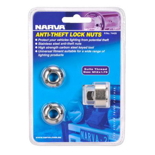 Narva Security Nuts M12 x 1.75 (2Pk) 74425