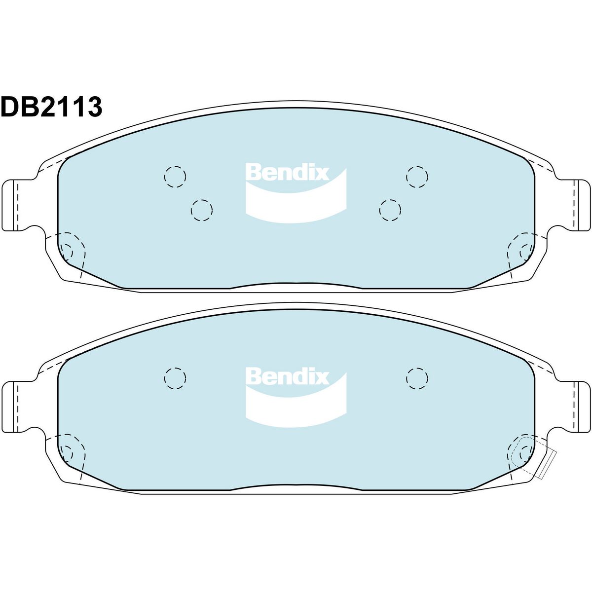 Bendix 4x4 Brake Pad Set Front DB2113 -4WD
