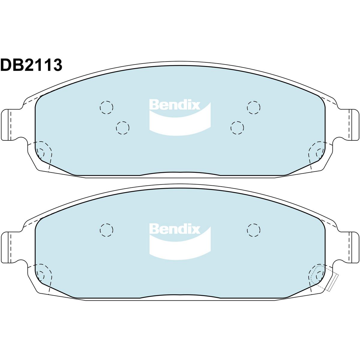 Bendix 4x4 Brake Pad Set Front DB2113 -4WD