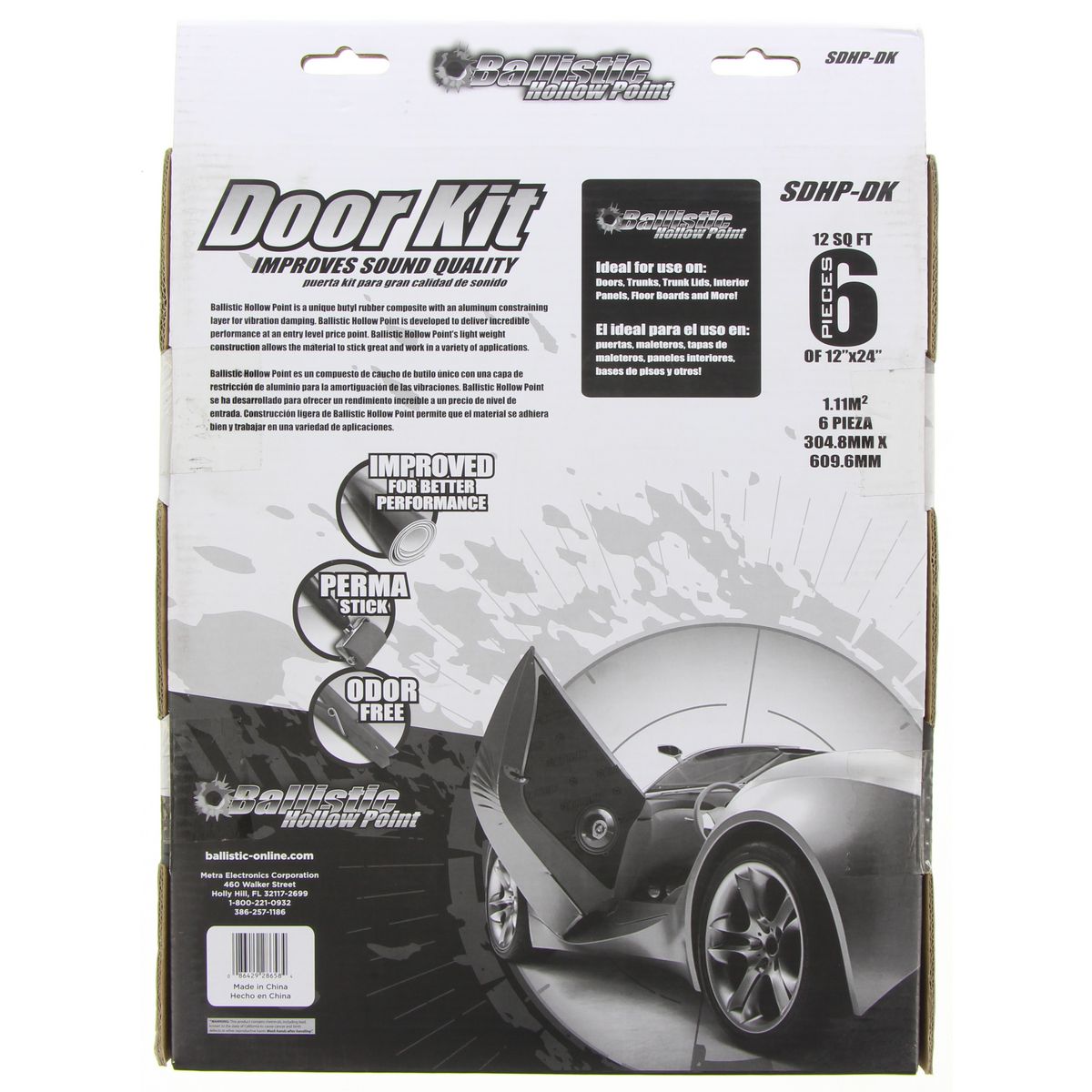 Ballistic Sound Deadener Door Kit 6 Panels SDHPDK