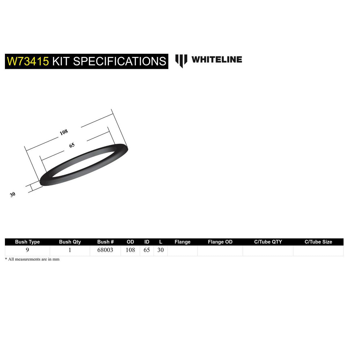 Whiteline W73415 Spring Pad Bushing