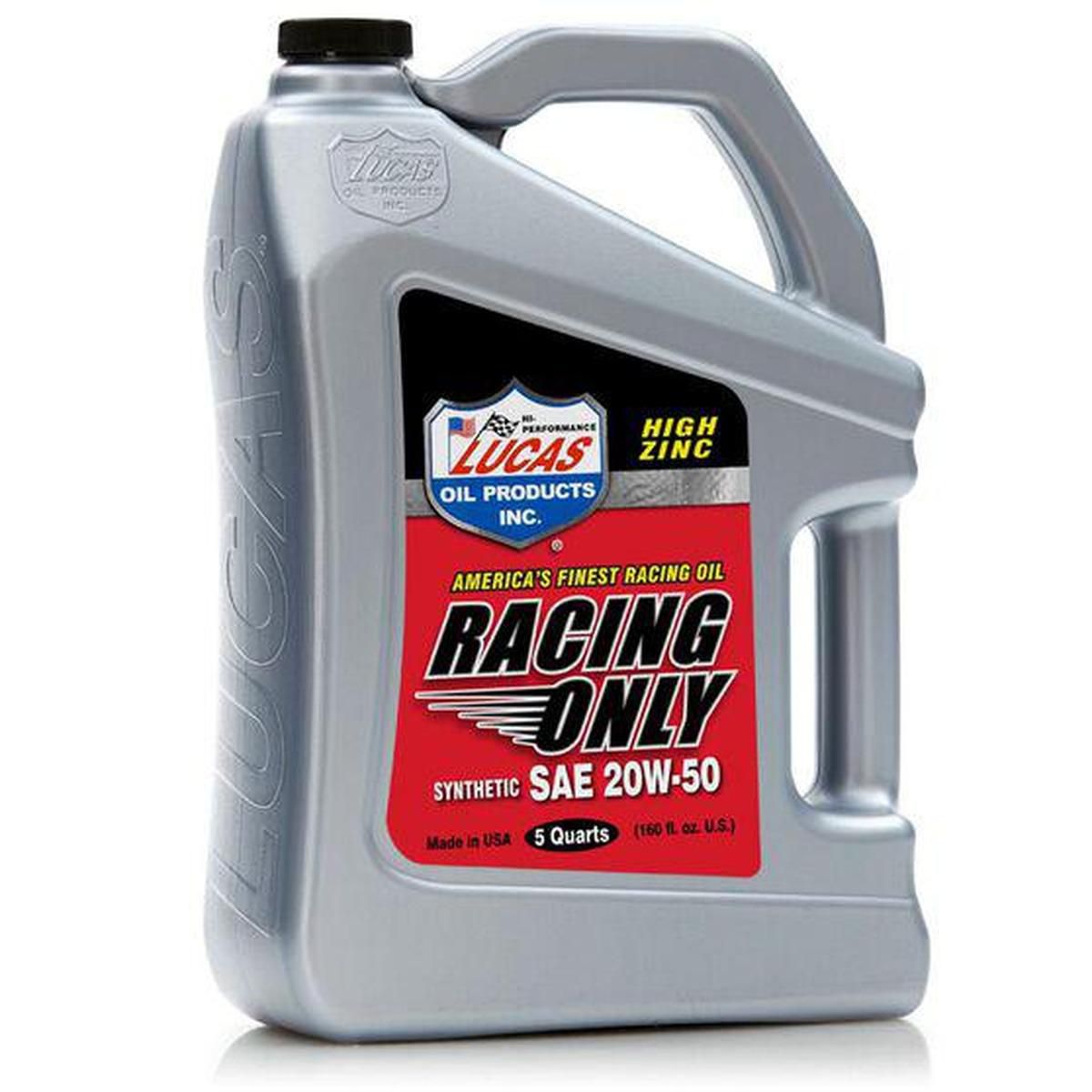 Lucas Racing Only Motor Engine Oil Synthetic SAE 20W-50 4.73L 10616