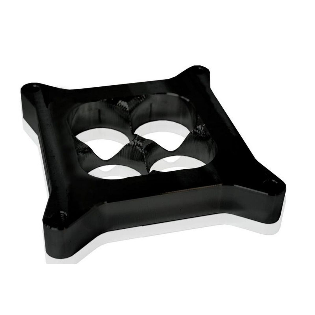 Aeroflow AF64-2044BLK Velocity Carb Spacer 4150 1" Black Square Bore