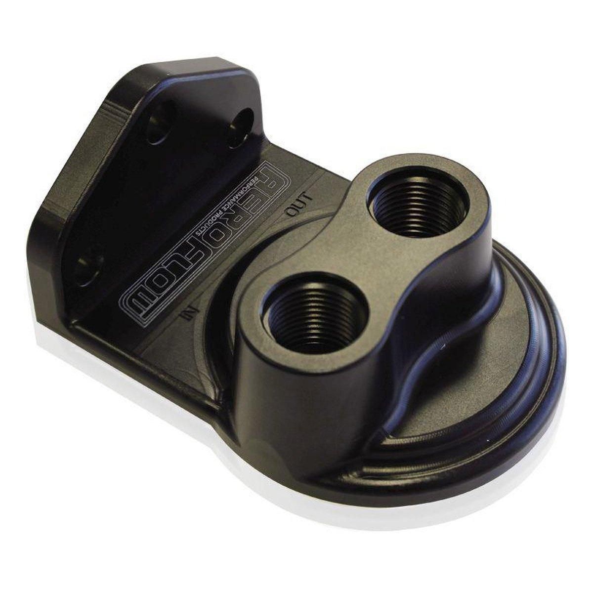 Aeroflow AF64-2075 Remote Filter Head Top Entry -8 ORB Ports 3/4" Filter Thread
