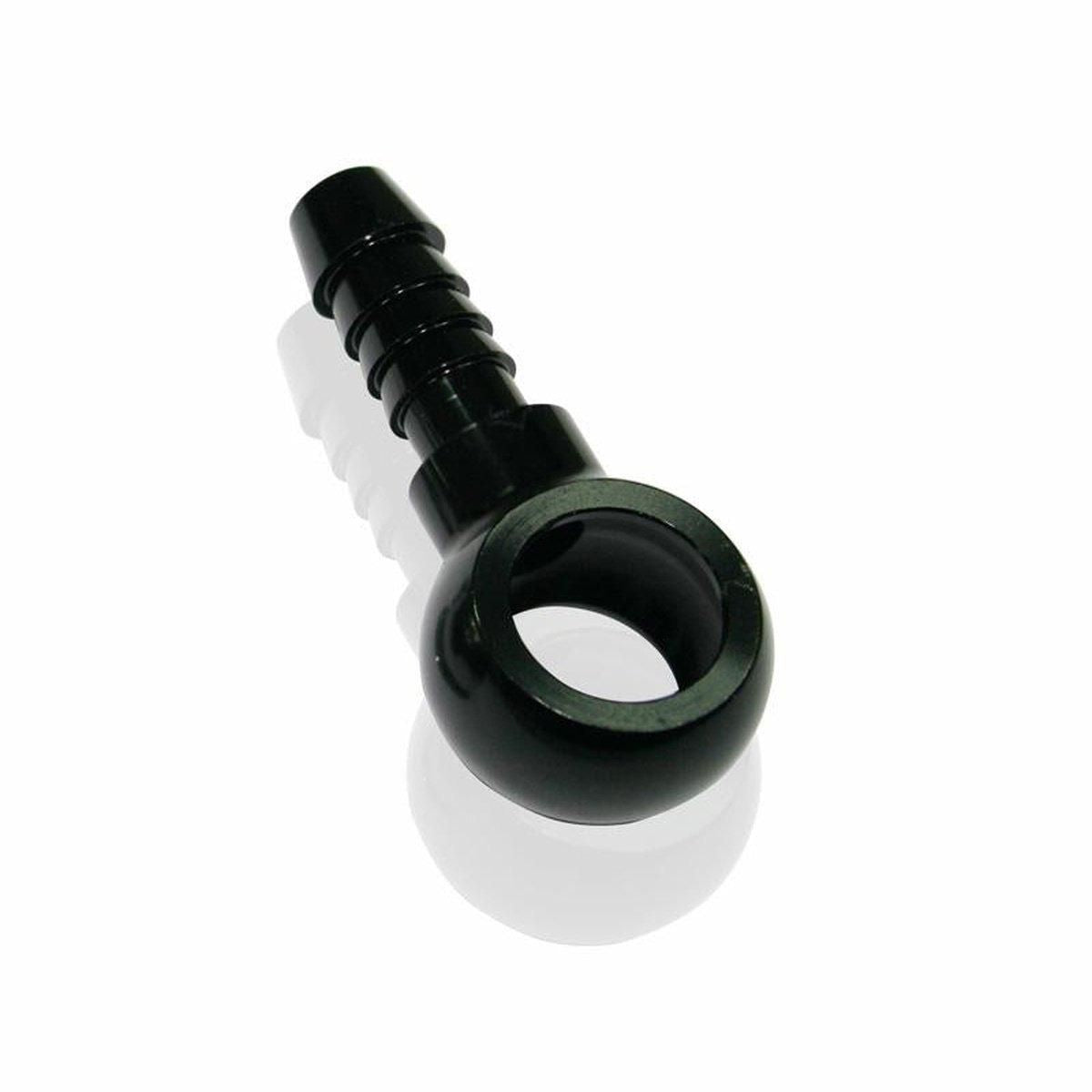 Aeroflow AF807-05BLK 12mm Banjo To 8mm Barb Black