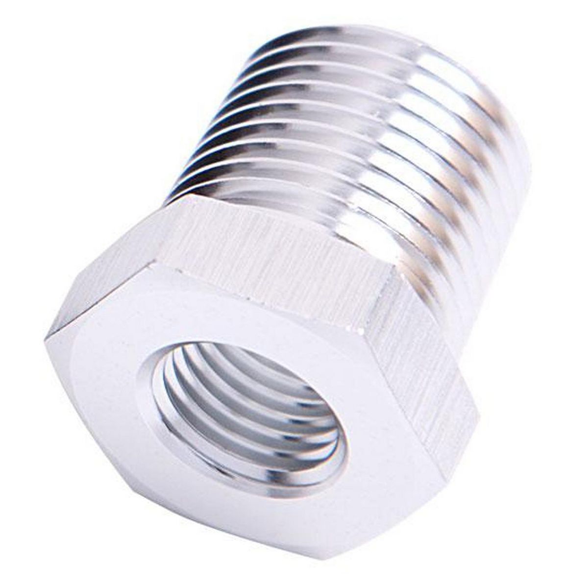 Aeroflow AF912-04-02S Npt Pipe Reducer 1/4" To 1/8" Silver Male To Male