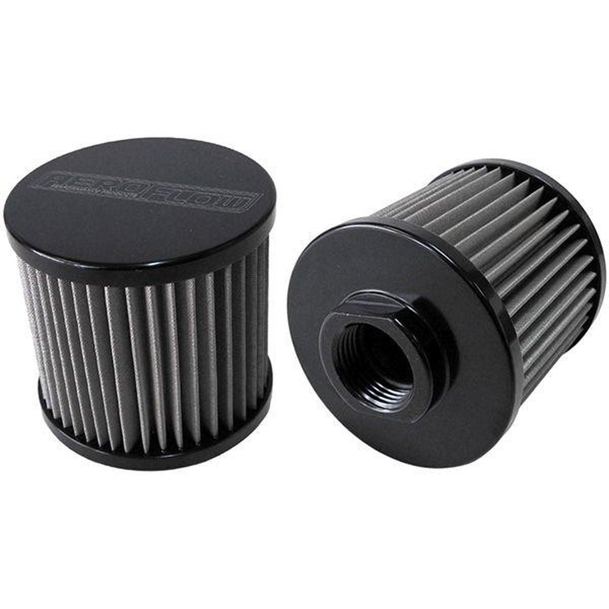 Aeroflow AF77-2000BLK -10AN S/S Billet Breather With Female -10AN Re-Usable