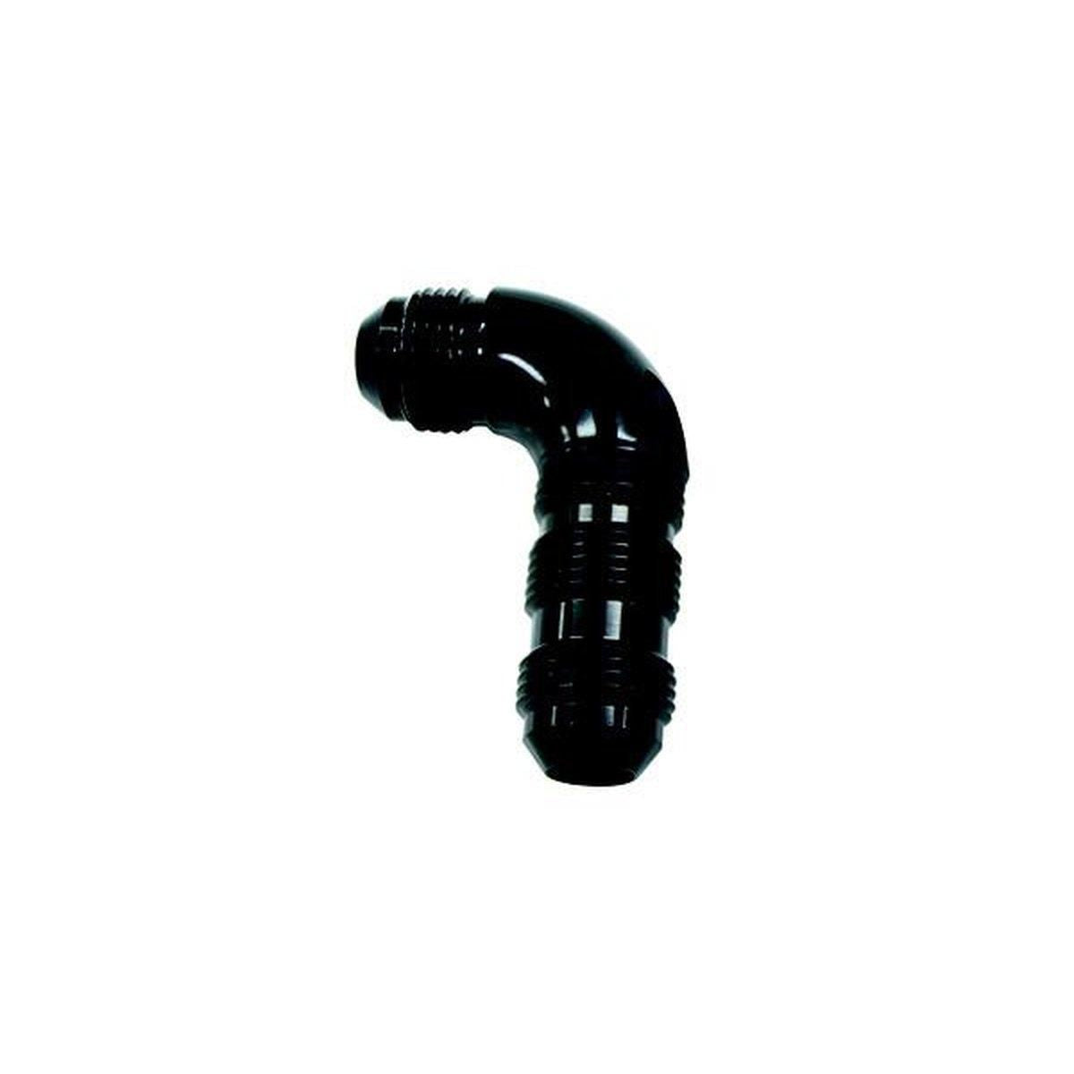 Aeroflow AF533-08BLK 90 Deg Bulkhead -8AN Full Flow Black No Restriction Nut Seper AF533-08BLK