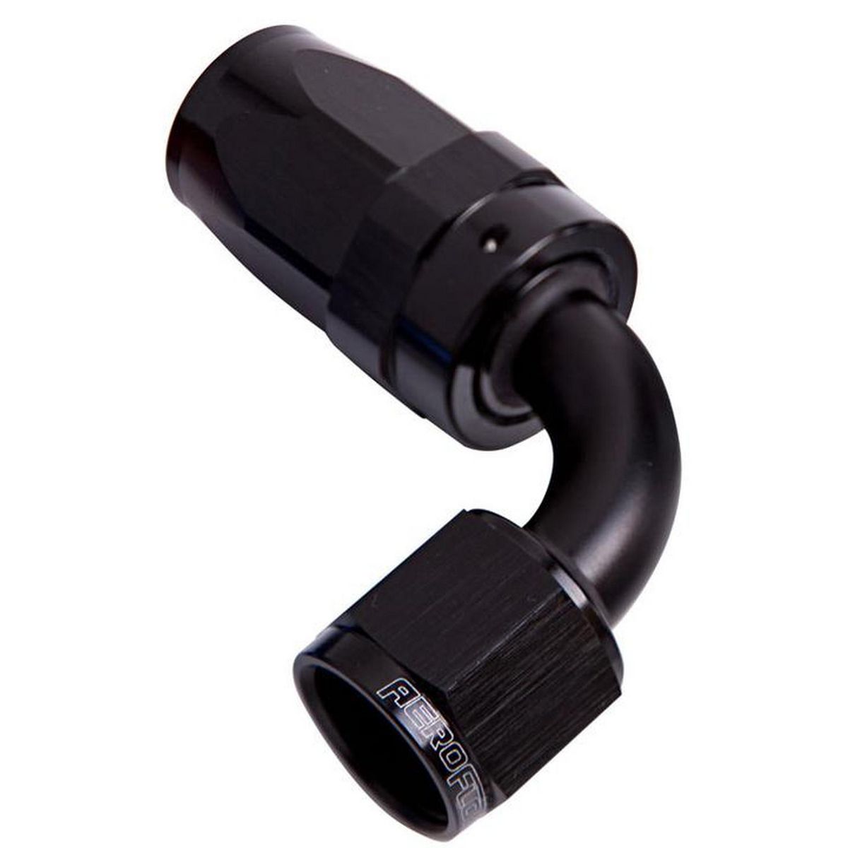 Aeroflow AF103-08BLK -8AN Taper Series 90 Degree Hose End Black AF103-08BLK