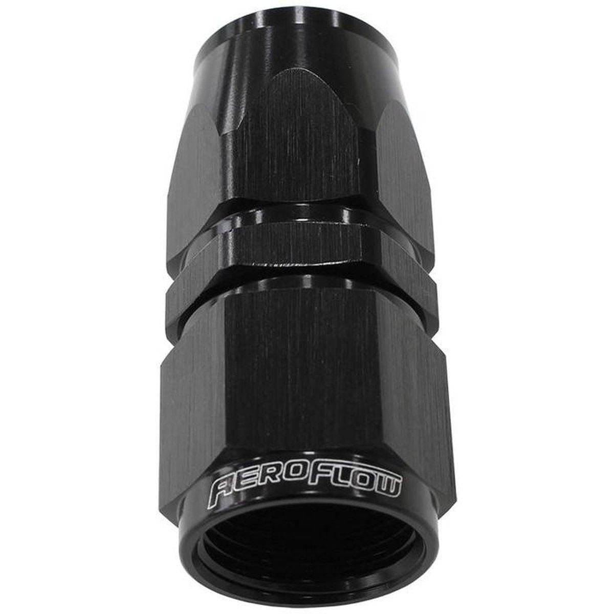 Aeroflow AF201-03DBLK Alloy Straight Hose End -3AN Black Swivel Nut Suits Teflon AF201-03DBLK