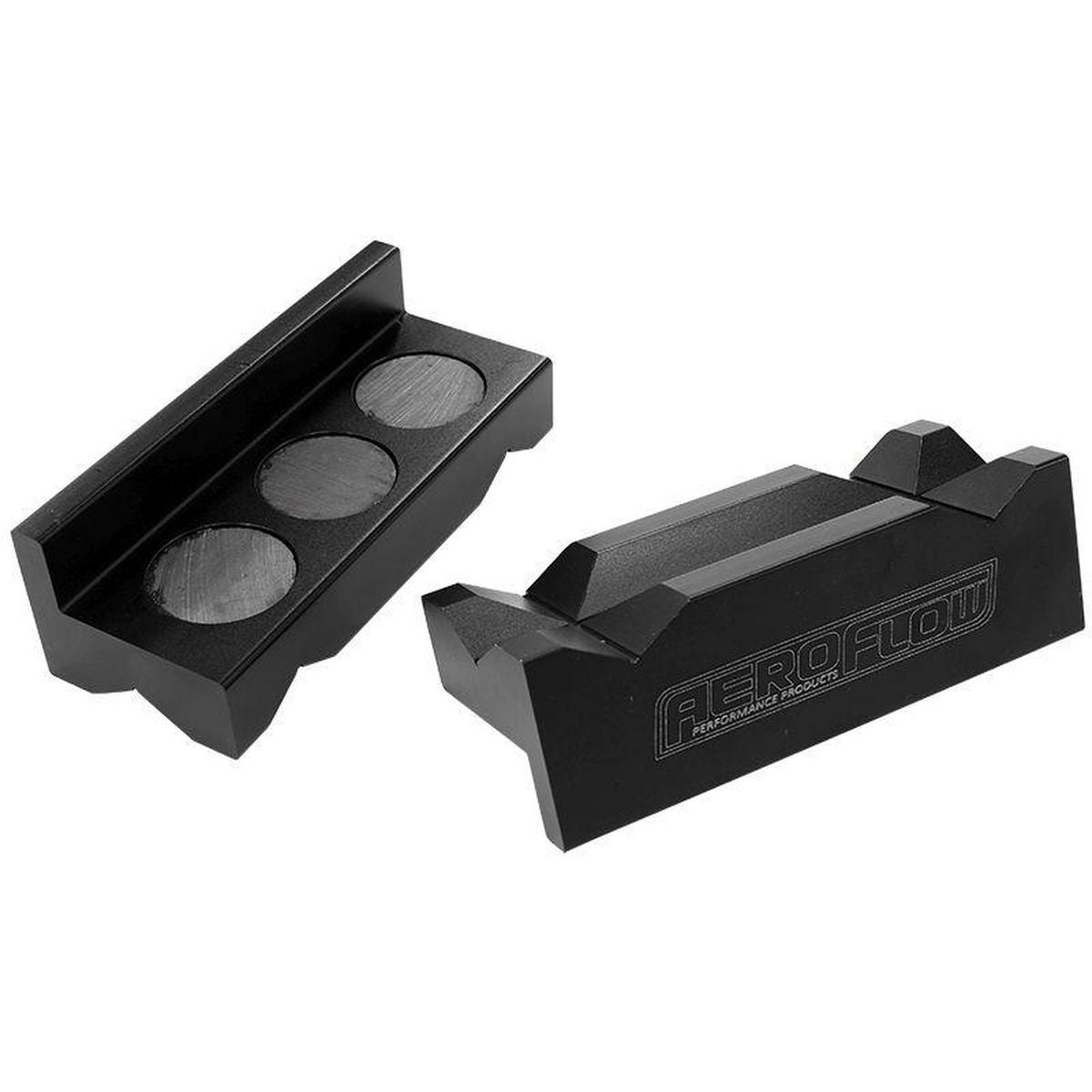 Aeroflow AF98-2001 Billet Vice Soft Jaws Alloy Black magnetic Back -6 To -10