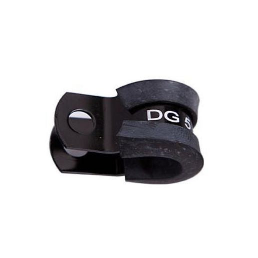 Aeroflow AF158-10BLK Cushioned P Clamps -10AN 5Pk Black 15.8mm ID or 5/8" ID
