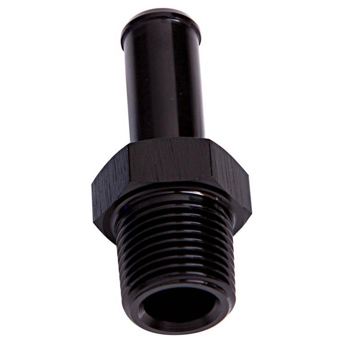 Aeroflow AF841-06-10BLK Male 3/8" Npt To 5/8" Barb Black Male To Male