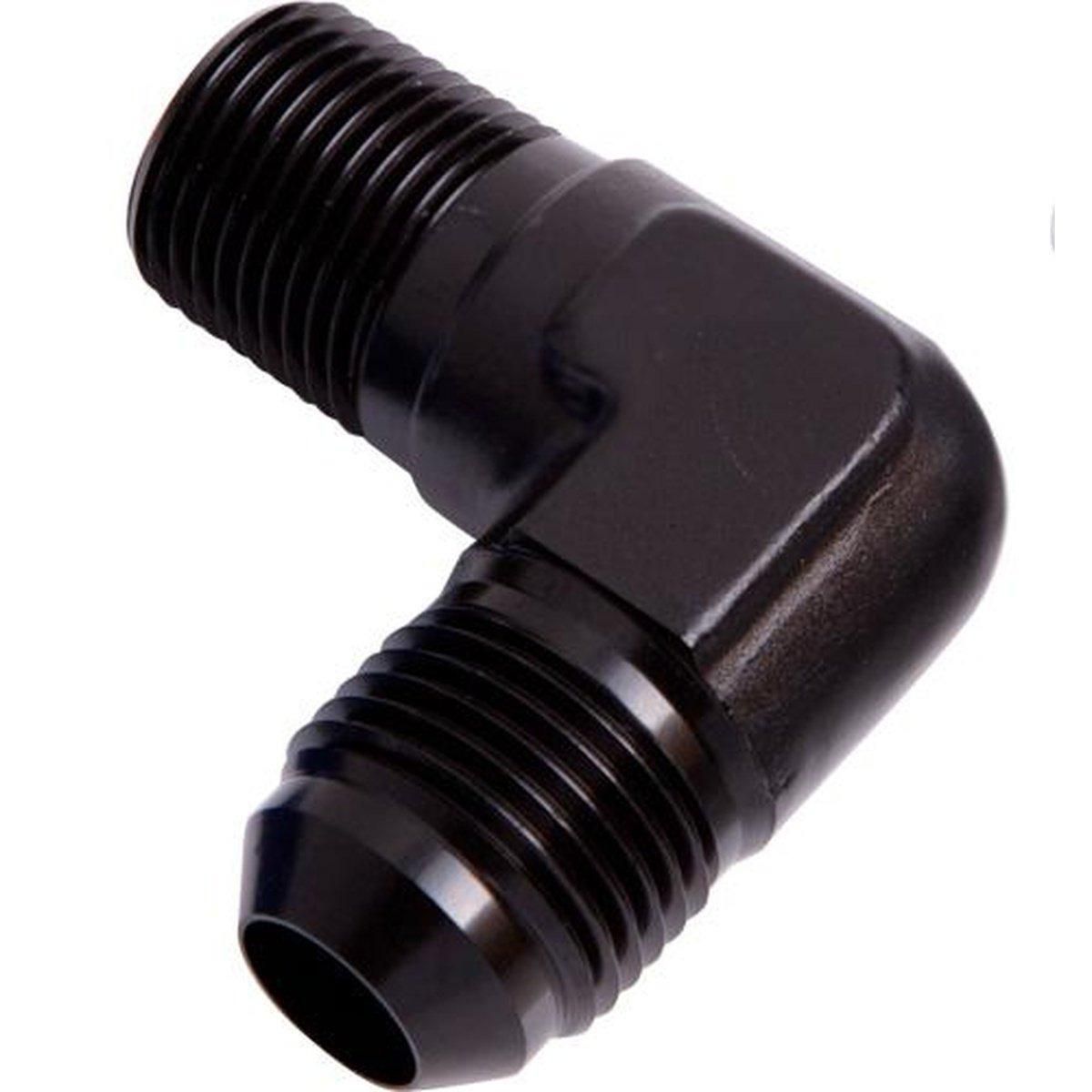 Aeroflow AF822-06-06BLK Male 90Deg 3/8" Npt To -6AN Black