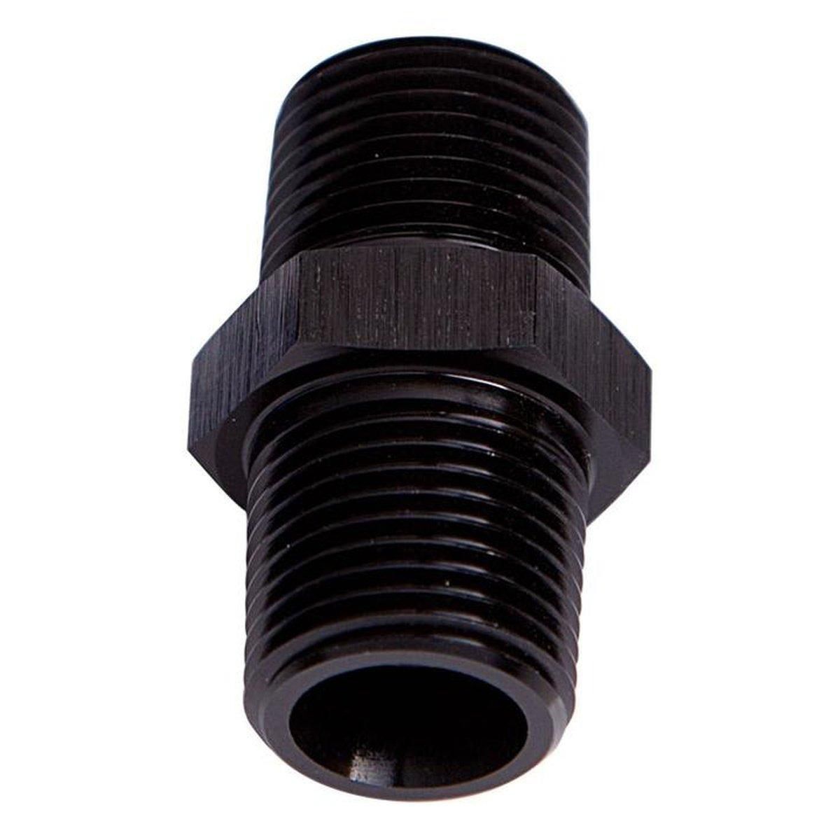 Aeroflow AF911-04BLK Male Coupler 1/4" Npt Black Male To Male